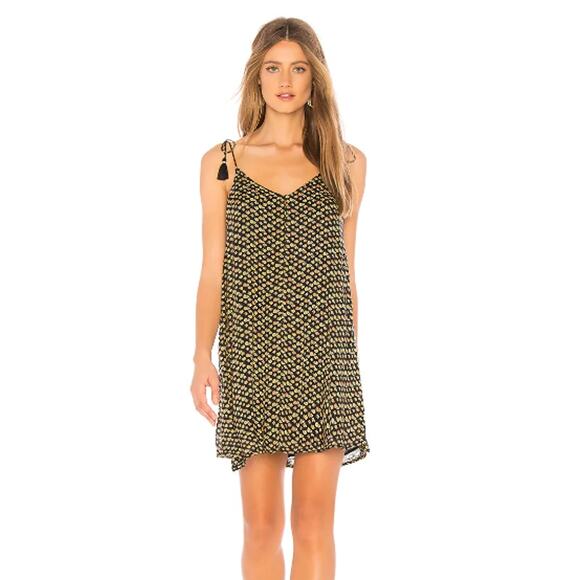 Amuse Society Avenida Del Sol Dress Floral Tie Tassel Strap Women's Extra Small - Picture 1 of 13